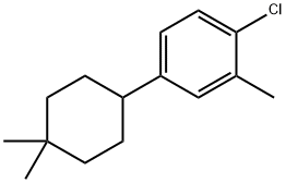 1-氯-4-(4,4-二甲基环己基)-2-甲基苯 结构式