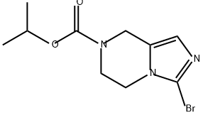 3-溴-5,6-二氢咪唑并[1,5-A]吡嗪-7(8H)-羧酸异丙酯 结构式