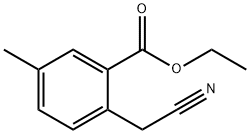 BENZOIC ACID, 2-(CYANOMETHYL)-5-METHYL-, ETHYL ESTER 结构式