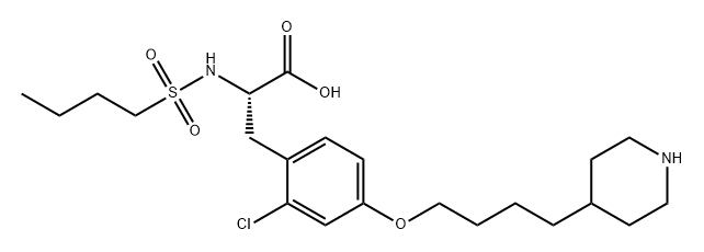 L-Tyrosine, N-(butylsulfonyl)-2-chloro-O-[4-(4-piperidinyl)butyl]- 结构式
