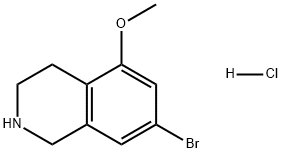 7-溴-5-甲氧基-1,2,3,4-四氢异喹啉盐酸盐 结构式