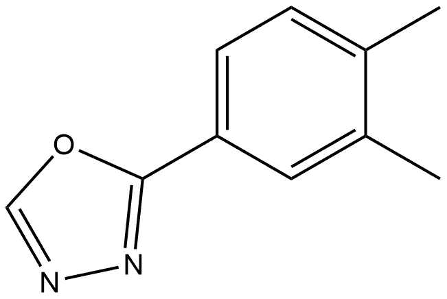 2-(3,4-dimethylphenyl)-1,3,4-oxadiazol 结构式