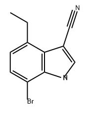 1H-Indole-3-carbonitrile, 7-bromo-4-ethyl- 结构式