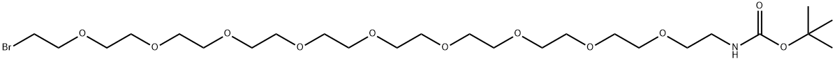 溴-九聚乙二醇-氨基叔丁酯 结构式