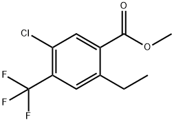 5-氯-2-乙基-4-(三氟甲基)苯甲酸甲酯 结构式