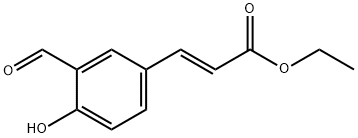 2-Propenoic acid, 3-(3-formyl-4-hydroxyphenyl)-, ethyl ester, (2E)- 结构式