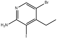 5-溴-4-乙基-3-碘吡啶-2-胺 结构式