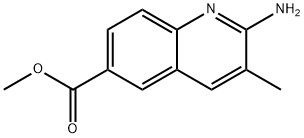 2-氨基-3-甲基喹啉-6-羧酸甲酯 结构式