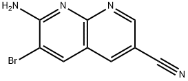 7-氨基-6-溴-1,8-萘吡啶-3-腈 结构式