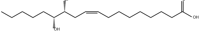 12(R)-Bromo-13(R)-hydroxy-9(Z)-octadecenoic acid 结构式