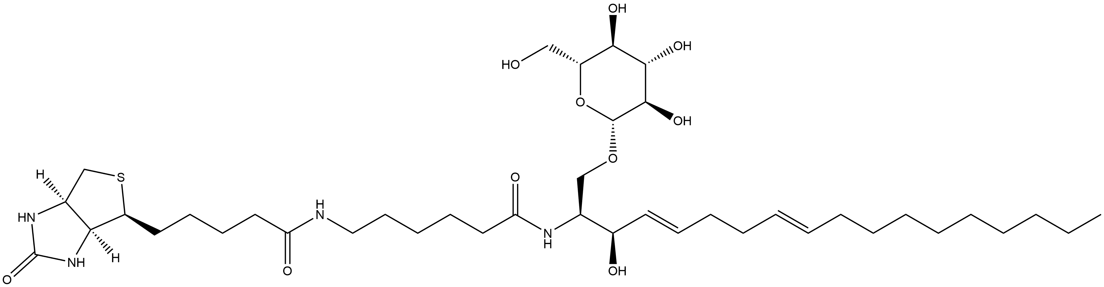 N-己酰基-生物素-葡糖基神经酰胺 结构式