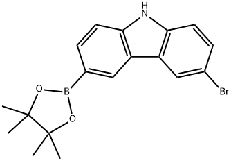 9H-CARBAZOLE, 3-BROMO-6-(4,4,5,5-TETRAMETHYL-1,3,2-DIOXABOROLAN-2-YL)- 结构式