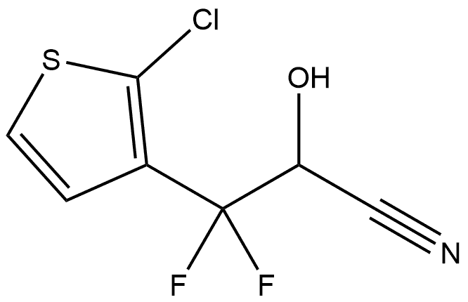 3-(2-氯噻吩-3-基)-3,3-二氟-2-羟基丙腈 结构式