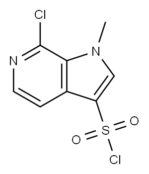 7-氯-1-甲基-1H-吡咯并[2,3-C]吡啶-3-磺酰氯 结构式