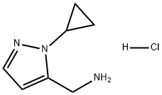 (1-环丙基-1H-吡唑-5-基)甲胺盐酸盐 结构式