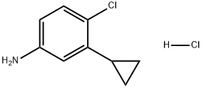 4-氯-3-环丙基苯胺盐酸盐 结构式