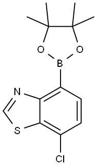 7-氯-4-(4,4,5,5-四甲基-1,3,2-二氧硼杂环戊烷-2-基)苯并[D]噻唑 结构式