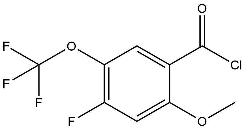 4-Fluoro-2-methoxy-5-(trifluoromethoxy)benzoyl chloride 结构式