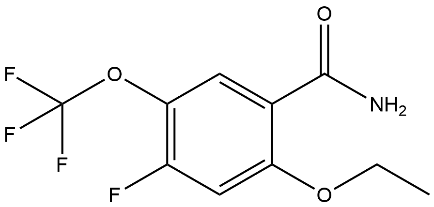 2-Ethoxy-4-fluoro-5-(trifluoromethoxy)benzamide 结构式
