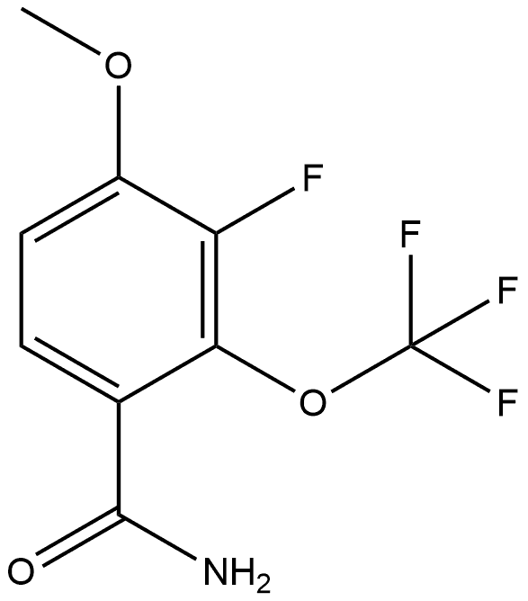 3-Fluoro-4-methoxy-2-(trifluoromethoxy)benzamide 结构式