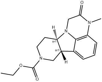 1H-?Pyrido[3',?4':4,?5]?pyrrolo[1,?2,?3-?de]?quinoxaline-?8(7H)?-?carboxylic acid, 2,?3,?6b,?9,?10,?10a-?hexahydro-?3-?methyl-?2-?oxo-?, ethyl ester, (6bR,?10aR)?-?rel- 结构式