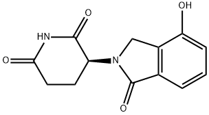 (S)-3-(4-羟基-1-氧代异吲哚啉-2-基)哌啶-2,6-二酮 结构式