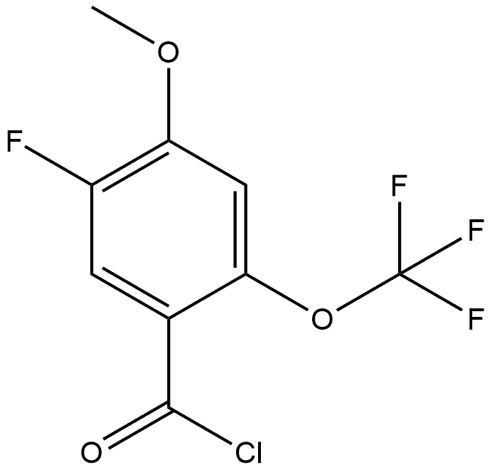 5-Fluoro-4-methoxy-2-(trifluoromethoxy)benzoyl chloride 结构式