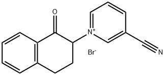 Pyridinium, 3-cyano-1-(1,2,3,4-tetrahydro-1-oxo-2-naphthalenyl)-, bromide (1:1) 结构式