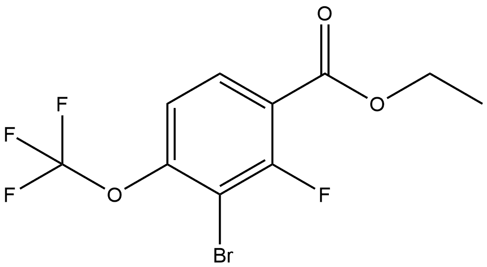Ethyl 3-bromo-2-fluoro-4-(trifluoromethoxy)benzoate 结构式