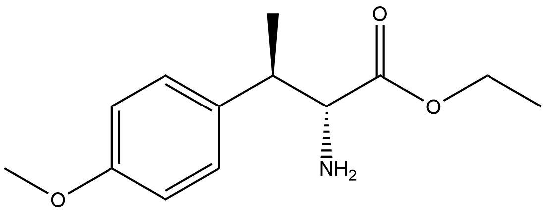 (2R,3R)-2-Amino-3-(4-methoxy-phenyl)-butyric acid ethyl ester 结构式