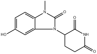 3-(6-羟基-3-甲基-2-氧代-2,3-二氢-1H-苯并[D]咪唑-1-基)哌啶-2,6-二酮 结构式