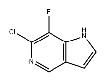 6-氯-7-氟-1H-吡咯并[3,2-C]吡啶 结构式