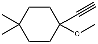 1-乙炔基-1-甲氧基-4,4-二甲基环己烷 结构式