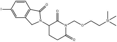 3-(1,3-二氢-5-碘-1-氧代-2H-异吲哚-2-基)-1-[[2-(三甲基甲硅烷基)乙氧基]甲基]-2,6-哌啶二酮 结构式