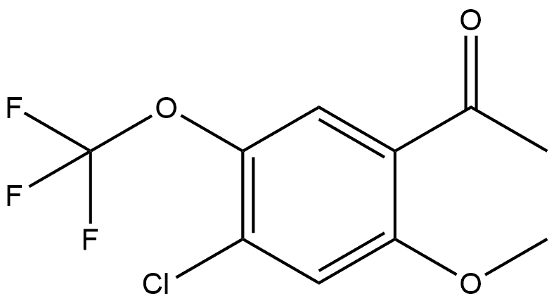 1-[4-Chloro-2-methoxy-5-(trifluoromethoxy)phenyl]ethanone 结构式