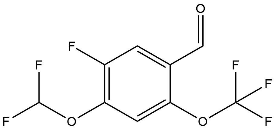 4-(Difluoromethoxy)-5-fluoro-2-(trifluoromethoxy)benzaldehyde 结构式