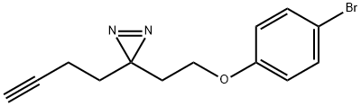 3-(2-(4-溴苯氧基)乙基)-3-(丁-3-炔-1-基)-3H-二氮丙啶 结构式