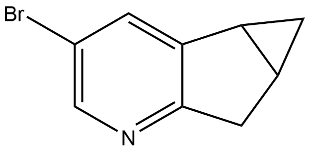3-溴-4B,5,5A,6-四氢环丙[3,4]环戊[1,2-B]吡啶 结构式