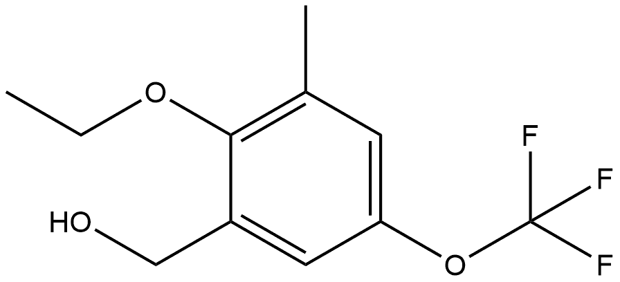 2-Ethoxy-3-methyl-5-(trifluoromethoxy)benzenemethanol 结构式
