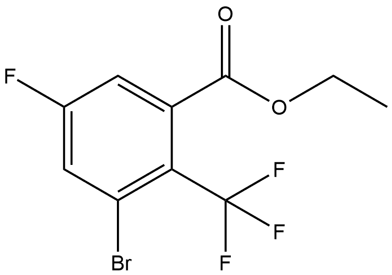 Ethyl 3-bromo-5-fluoro-2-(trifluoromethyl)benzoate 结构式