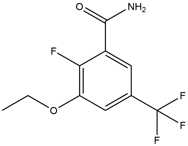 3-Ethoxy-2-fluoro-5-(trifluoromethyl)benzamide 结构式