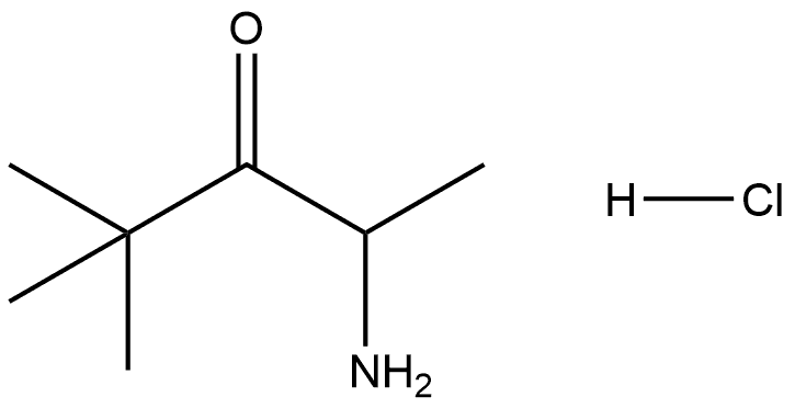 4-氨基-2,2-二甲基-3-戊酮盐酸盐 结构式