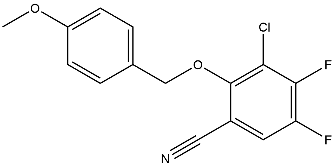 3-Chloro-4,5-difluoro-2-[(4-methoxyphenyl)methoxy]benzonitrile 结构式