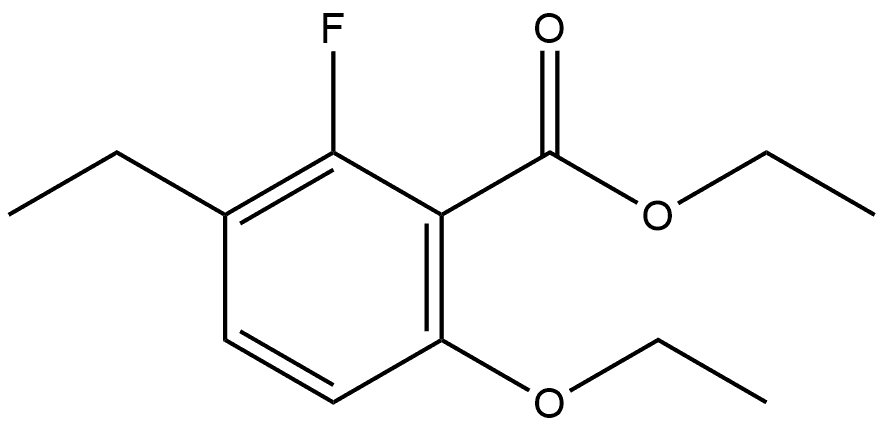 ethyl 6-ethoxy-3-ethyl-2-fluorobenzoate 结构式