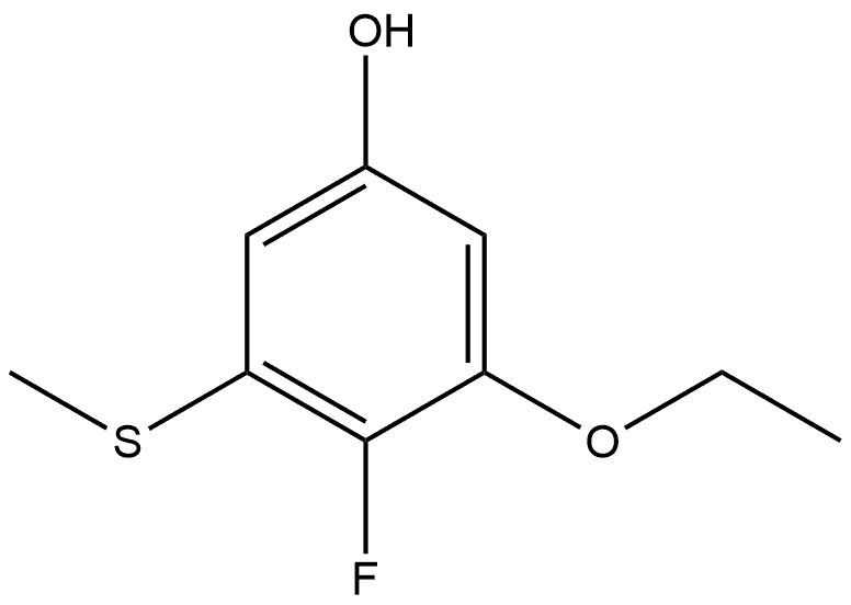 3-Ethoxy-4-fluoro-5-(methylthio)phenol 结构式