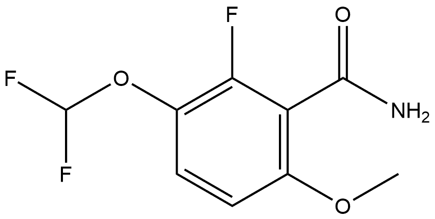 3-(Difluoromethoxy)-2-fluoro-6-methoxybenzamide 结构式