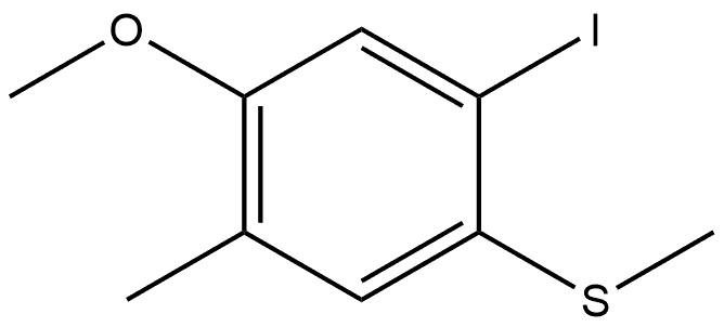 1-Iodo-5-methoxy-4-methyl-2-(methylthio)benzene 结构式