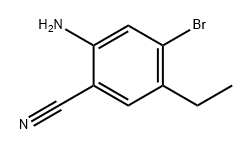 2-氨基-4-溴-5-乙基苄腈 结构式