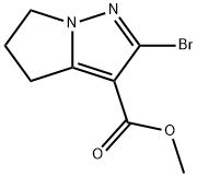 2-溴-5,6-二氢-4H-吡咯并[1,2-B]吡唑-3-羧酸甲酯 结构式