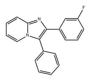 2-(3-氟苯基)-3-苯基咪唑并[1,2-A]吡啶 结构式